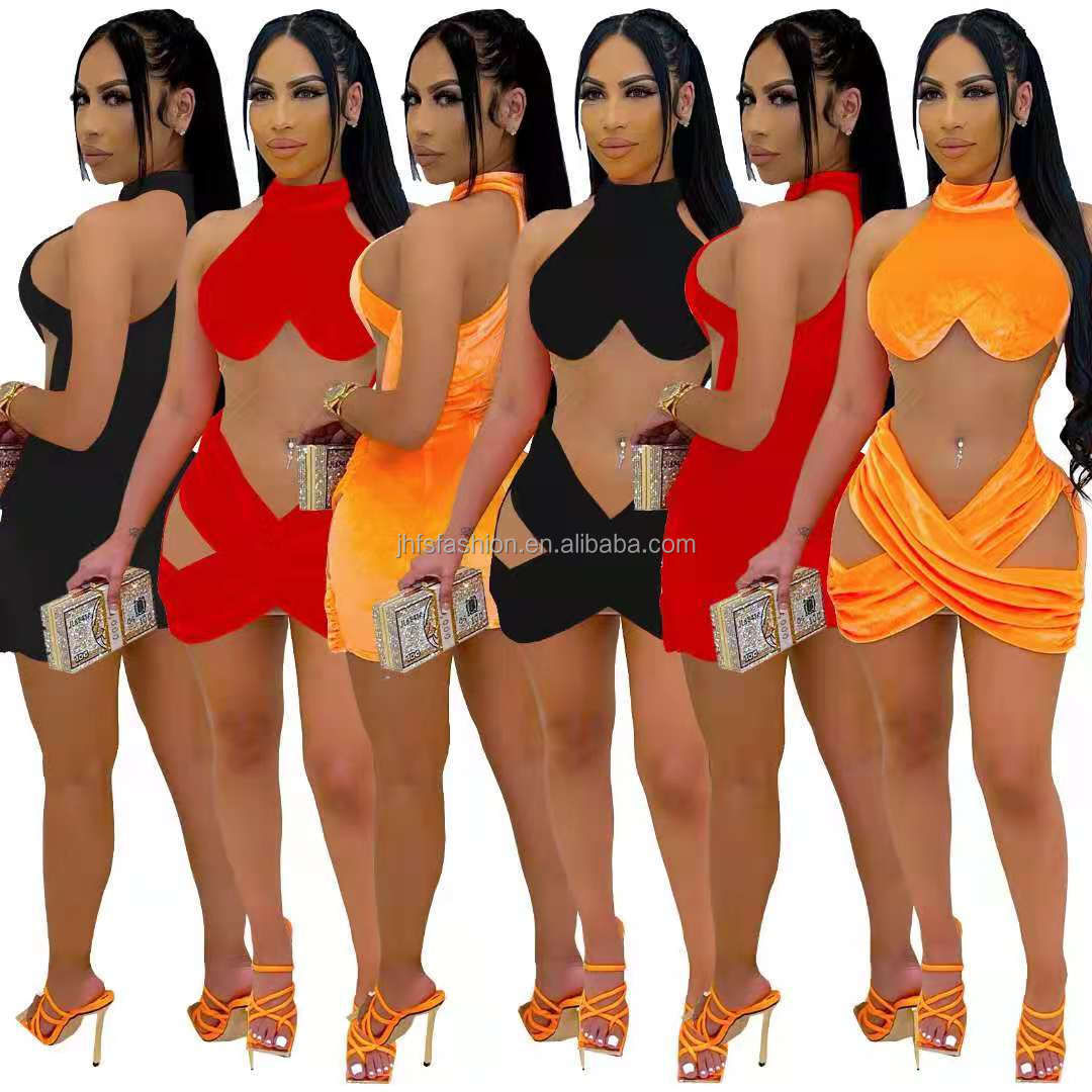 Velour Bandage Women Crop Top Sexy Party Wear Club Wear