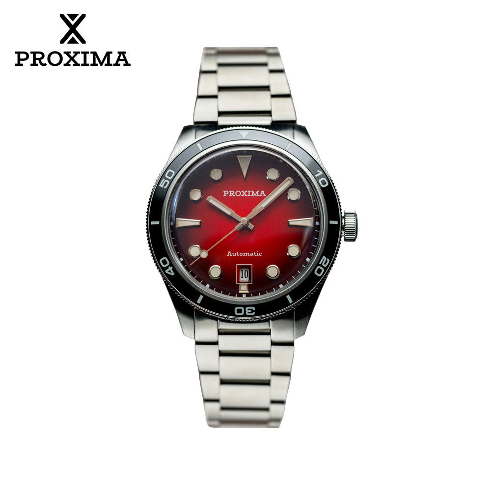 Proxima 2025 Men Luxury Watch Business Waterproof Male Clock Enamel Black Stainl