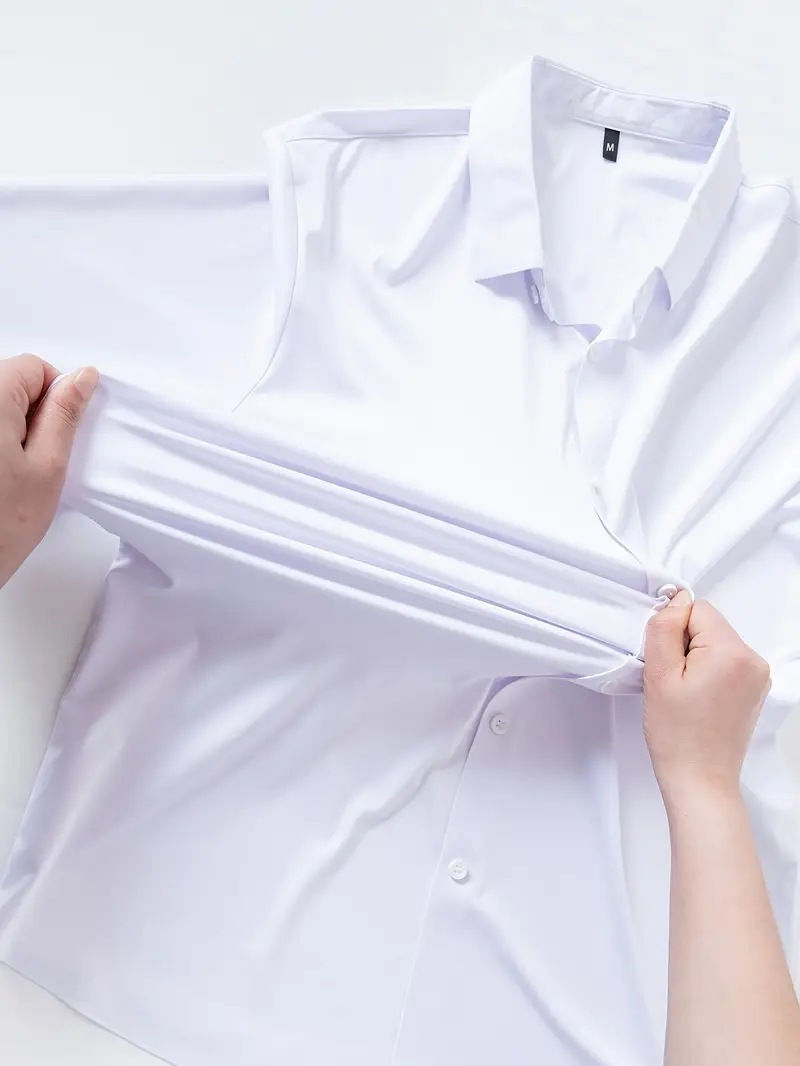 Miniatura: Camisa Social Masculina de Poliéster com Manga Longa