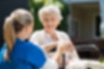 social worker with elder