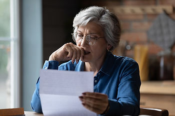 Stressed older woman