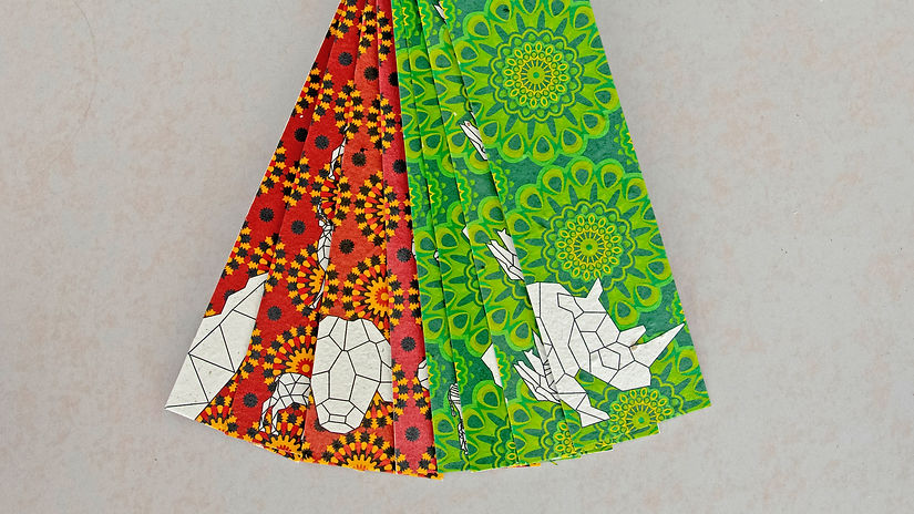 Shwe Shwe Bookmarks by Growing Paper South Africa, A company that practices sustainability & recycling through their wonderful natural products.