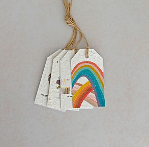 Paper Tales 4 Pack Gift Tags by Growing Paper South Africa, A company that practices sustainability & recycling through their wonderful natural products.