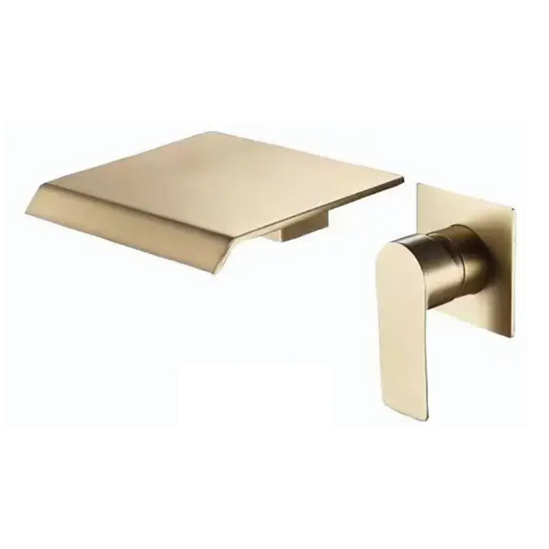 Grifo de Pared Cascada CrystalStream Oro