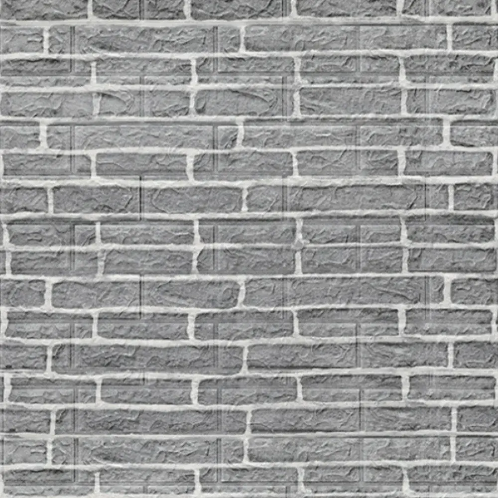 Adhesivo 3D de Pared Ladrillo Gris
