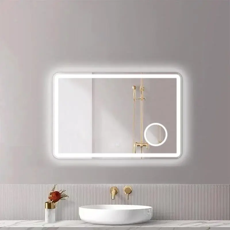 Espejo con Luz LED y Espejo Aumento Rectangular 90×60 cm