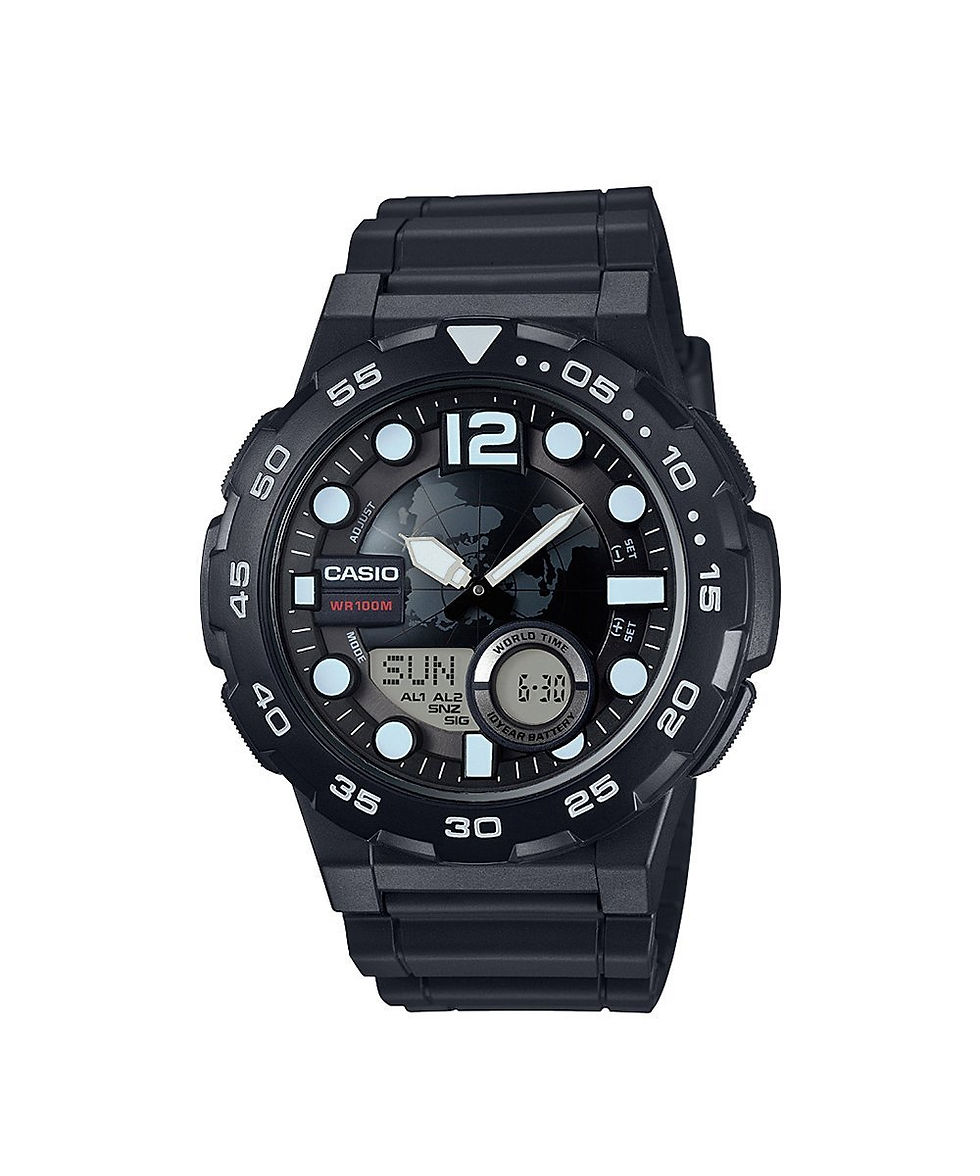 Reloj Casio Aeq-100w-1a Negro Hombre Original