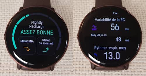 VFC sur montre Garmin Polar