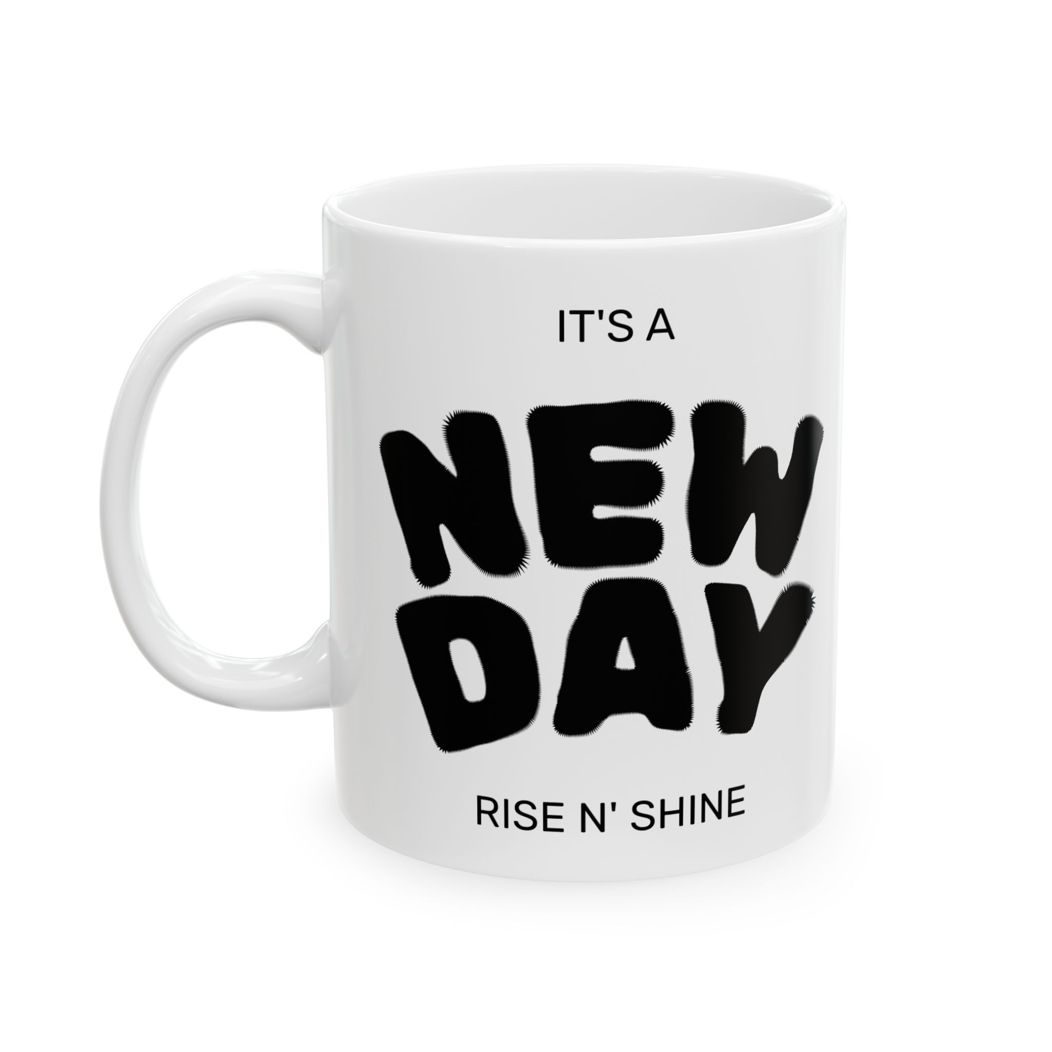 Inspirational Ceramic Mug - ‘New Day’ Coffee Cup for Motivation, Gift for Friend