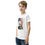Thumbnail: Model wearing Bella Canvas youth t-shirt with a graphic of an bald eagle and American flag.