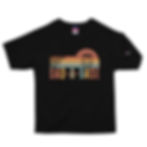 Champion t-shirt with graphic saying i keep all my dad jokes in a dad-a-base.