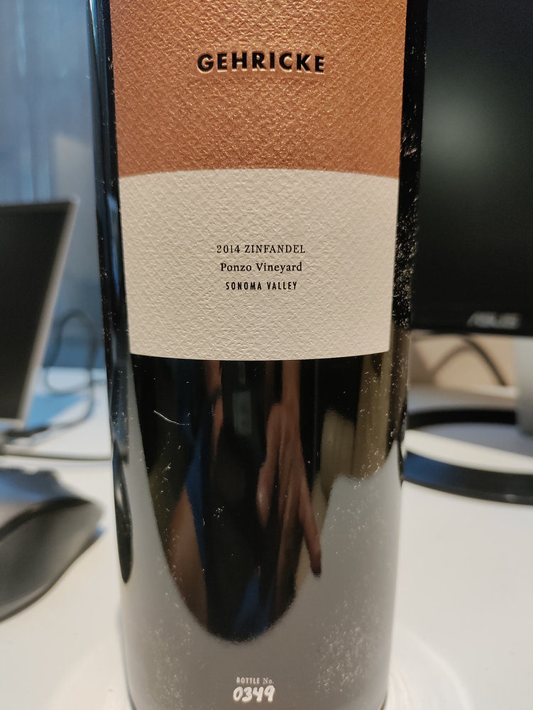 WINE REVIEW Gehricke 2014 Zinfandel, Ponzo Vineyard, Sonoma Valley, CA