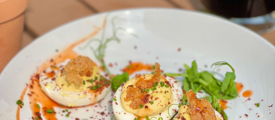 Crawfish Deviled Eggs - From Birdy's N'Orleans