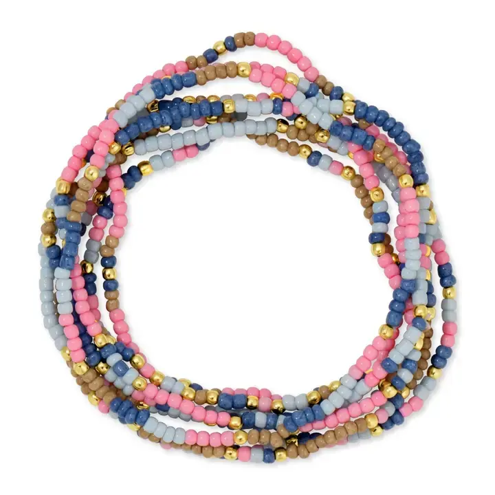 Thumbnail: Assorted 2mm Stretch Seed Bead Bracelets