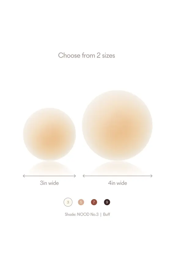 Reusable Adhesive Nipple Cover, 2 sizes, 4 colors