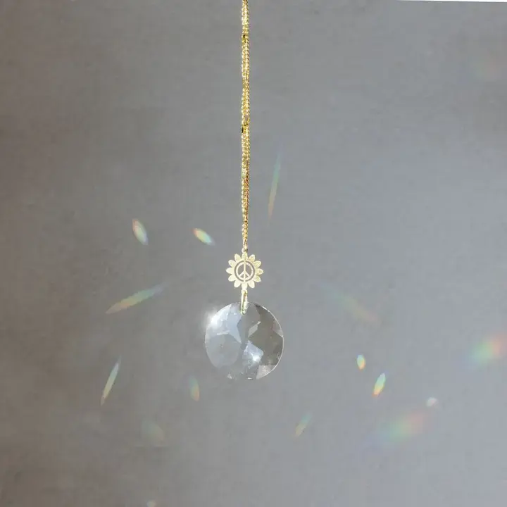 Thumbnail: Crystal suncatcher with light refractions