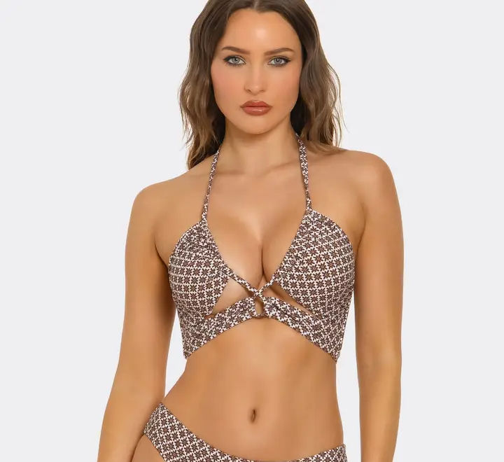 Cocoa Bloom Bikini Top