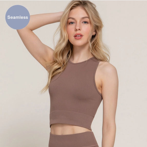 Sleeveless Crew Neck Top