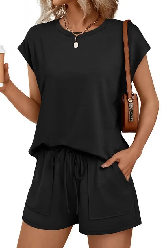 Thumbnail: CASUAL Short Sleeve Tee and Shorts Set Women