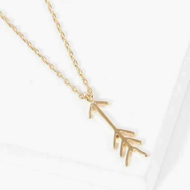 Delicate Arrow Pendant 18K-Gold-Dipped Necklace