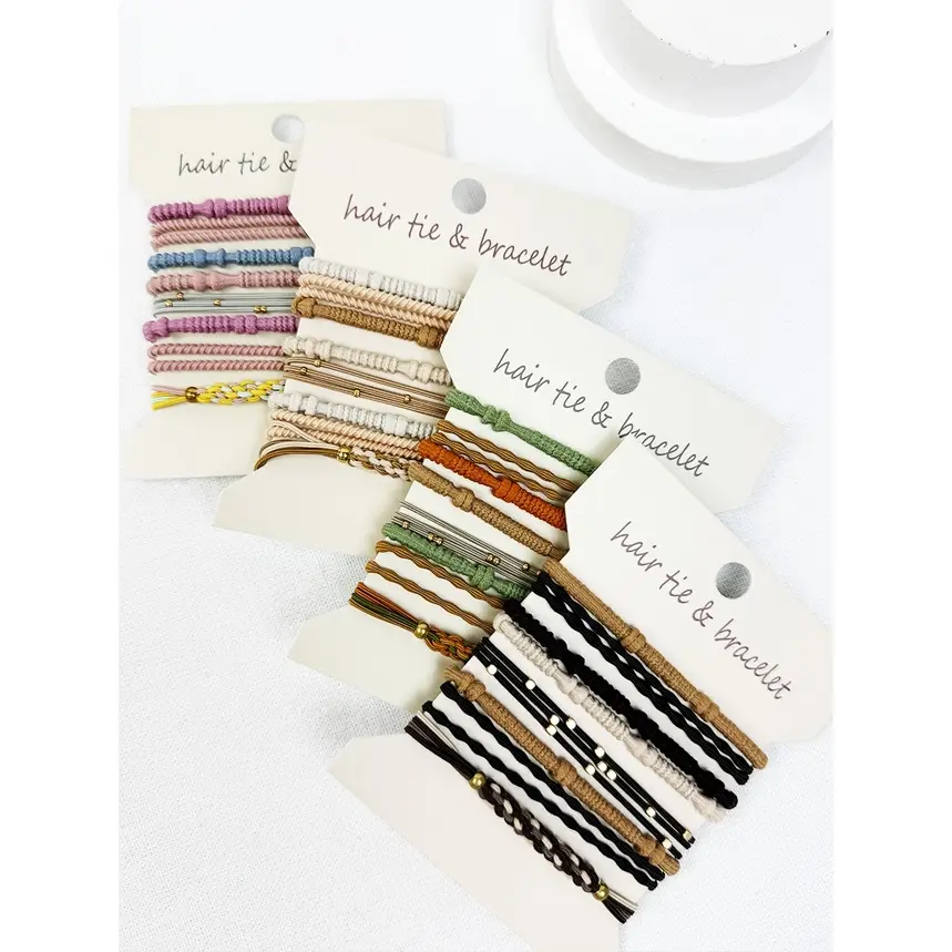 Boho Inspired Hair Tie & Bracelets