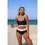 Thumbnail: Push Up Triangle High Waisted Band Bikini Top