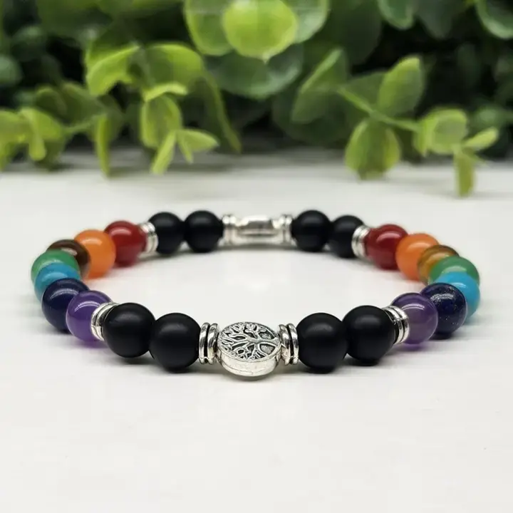Chakra-Tree of Life Stretchable Bracelet 8mm