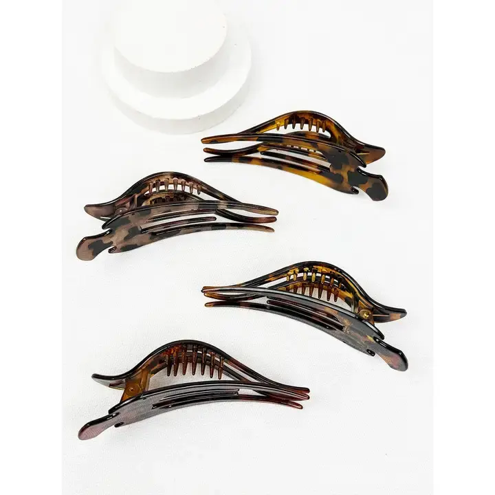 Thumbnail: Four tortoiseshell hair clips