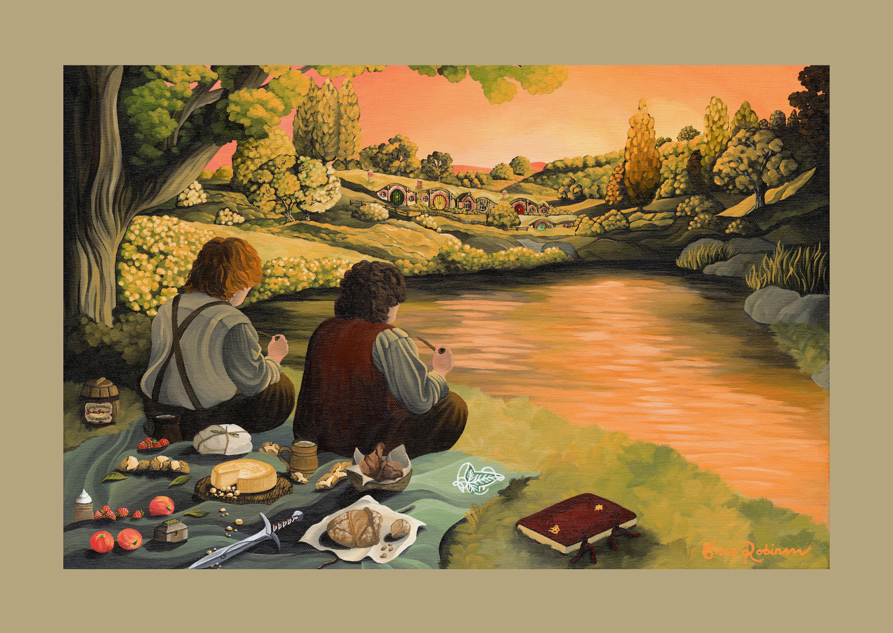 Frodo and Sam Miniature Artwork