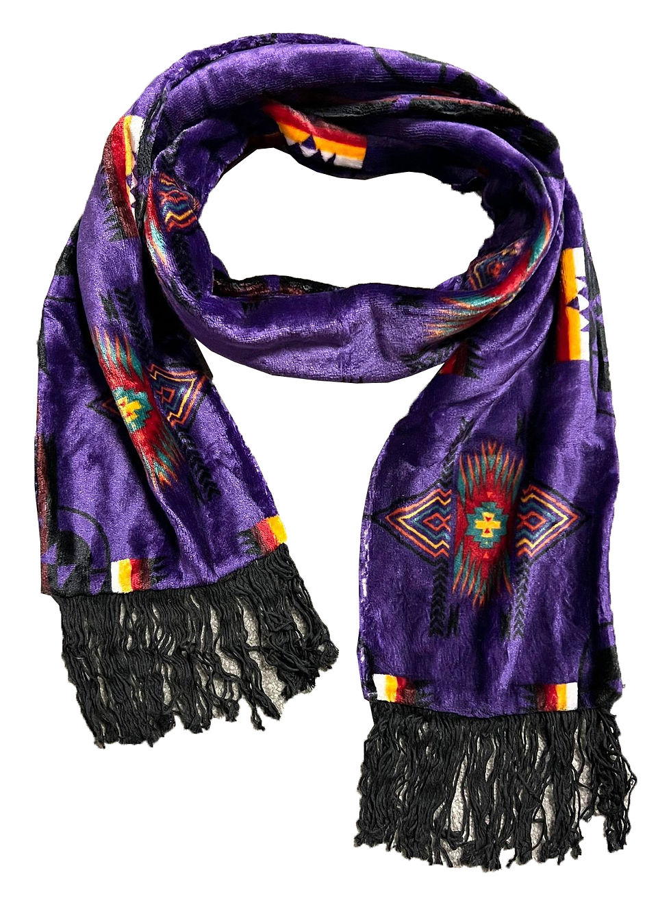Thumbnail: Southwest Aztec Flannel Scarf (Pick Your Color)