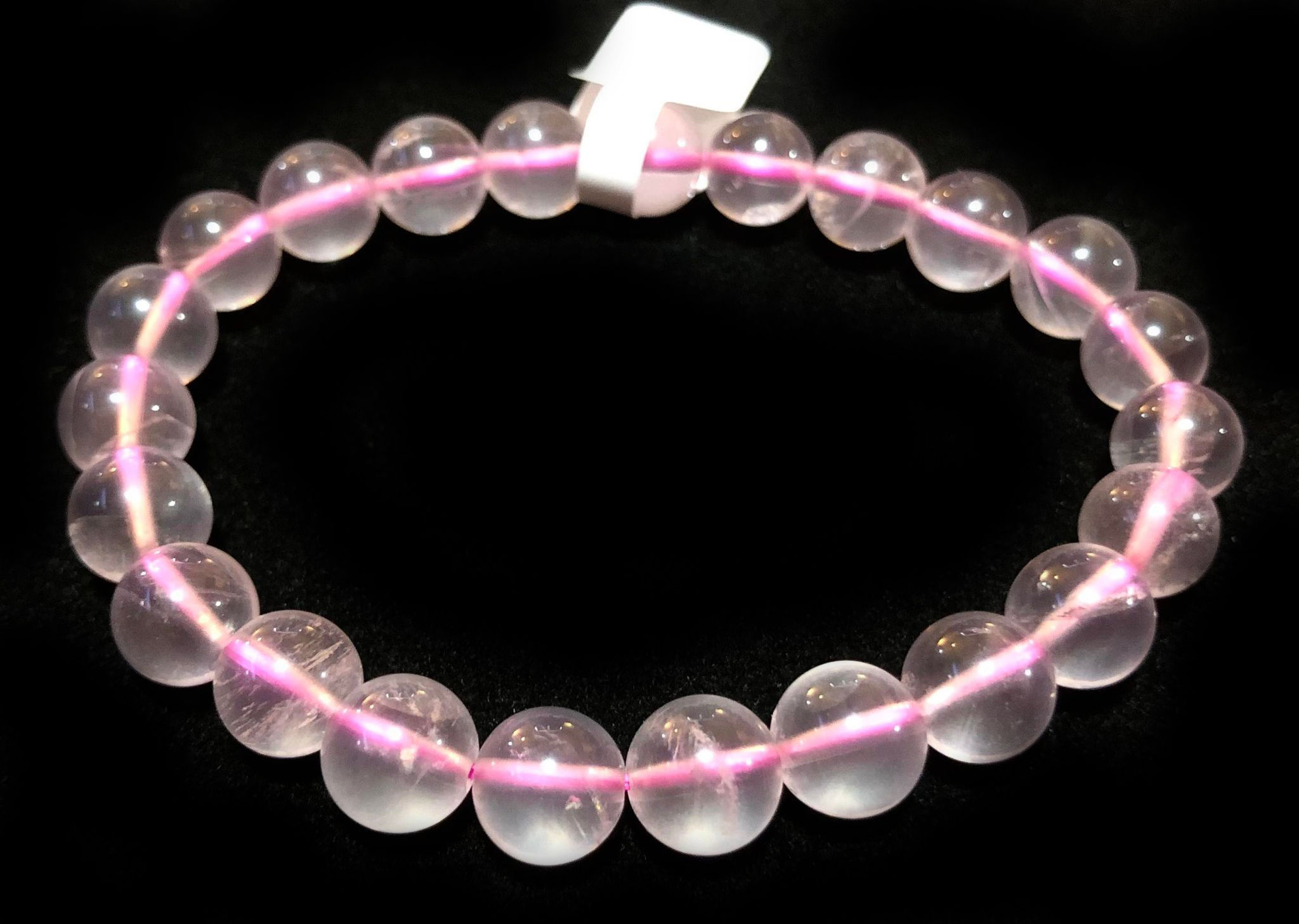 Clear Rose Quartz 8mm Bracelet