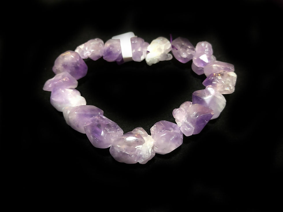 Uncut Amethyst Bracelet