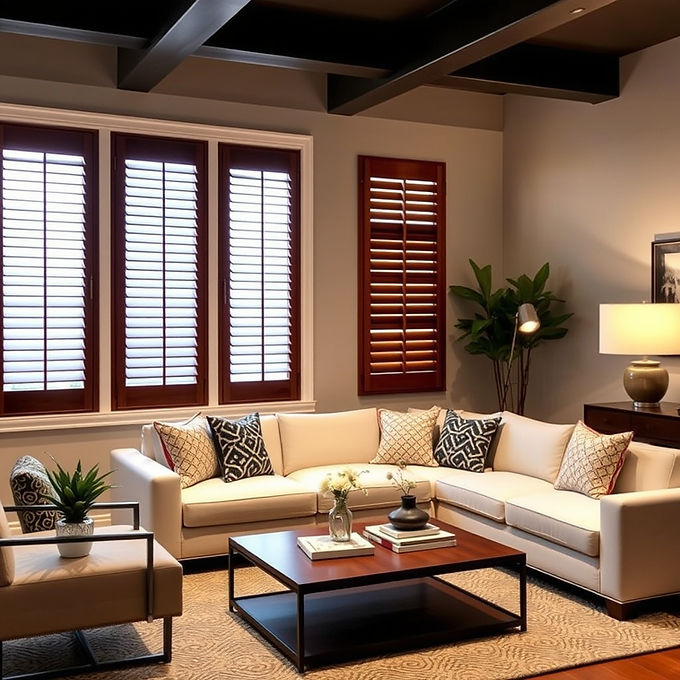wood shutters in a modern living room look professional.jpg