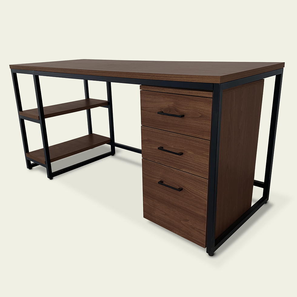 Miniatura: Mesa Industrial para Escritório com Gaveteiro