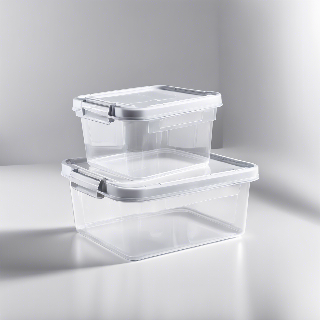Clear Plastic Storage Bins