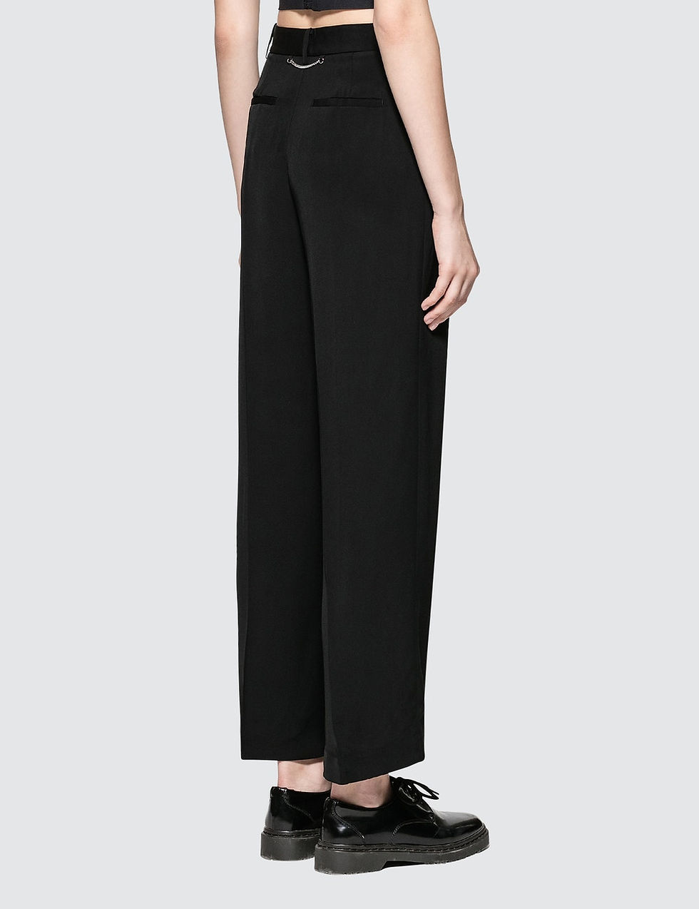 Thumbnail: Soft Suiting Wide Leg Pant With Chain Details