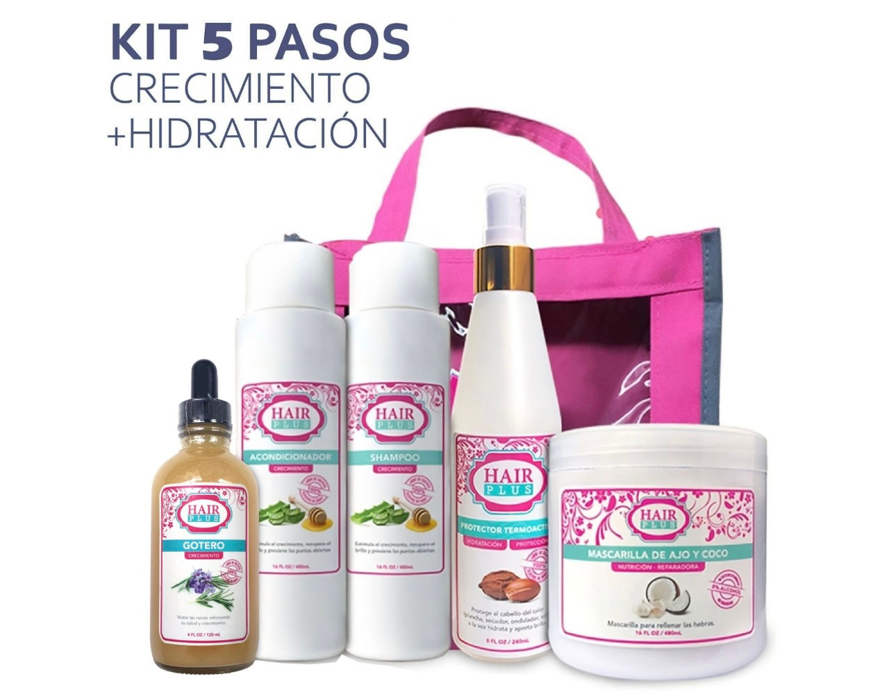 Kit 5 Pasos Crecimiento + Hidratación 