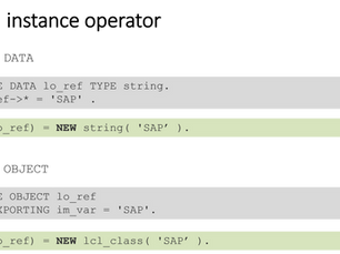ABAP tricks #25/100: 😀 NEW instance operator