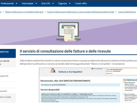 E-FATTURE: DAL 20 MARZO ACCESSO AL SERVIZIO DI CONSULTAZIONE SENZA ESPRESSA RICHIESTA
