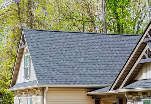 architectural shingle roof installation on residential home Massachusetts