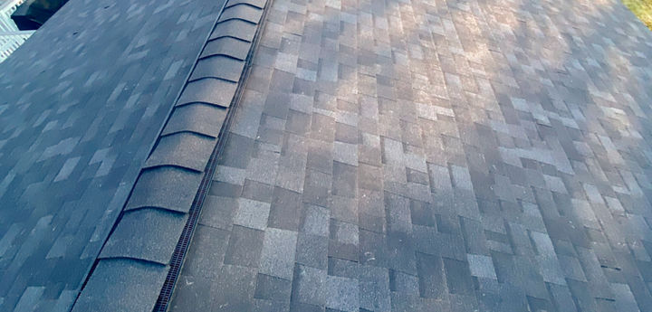 New architectural asphalt shingle roof installation on a residential home in Spencer, MA
