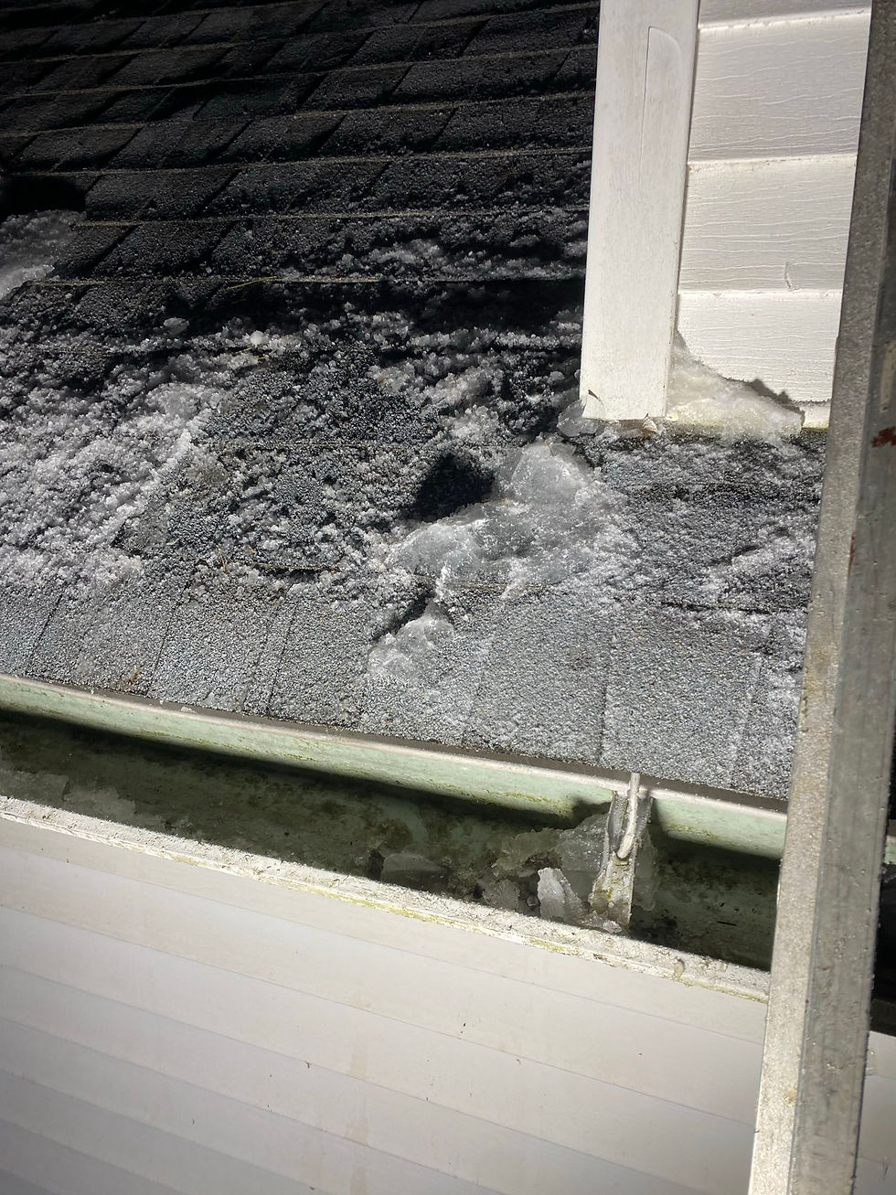 After ice dam removal performed on a home in gardner ma