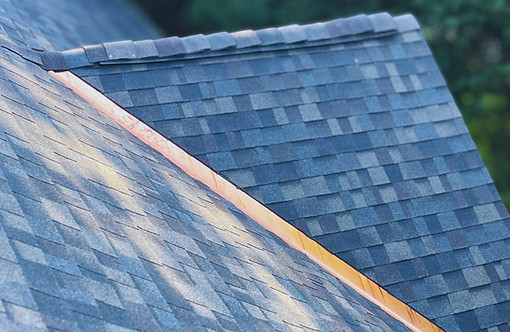 Owens Corning Duration Designer roof with custom copper valley flashing in Worcester, MA