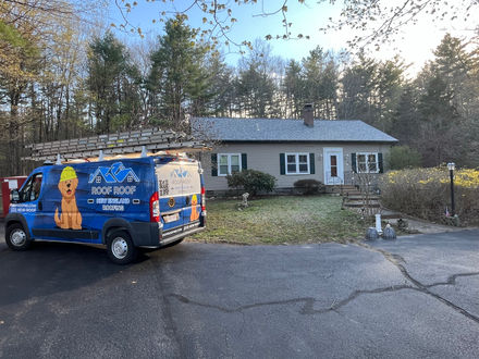 Completed Owens Corning Duration roof in Sierra Gray on a Sterling, Massachusetts home