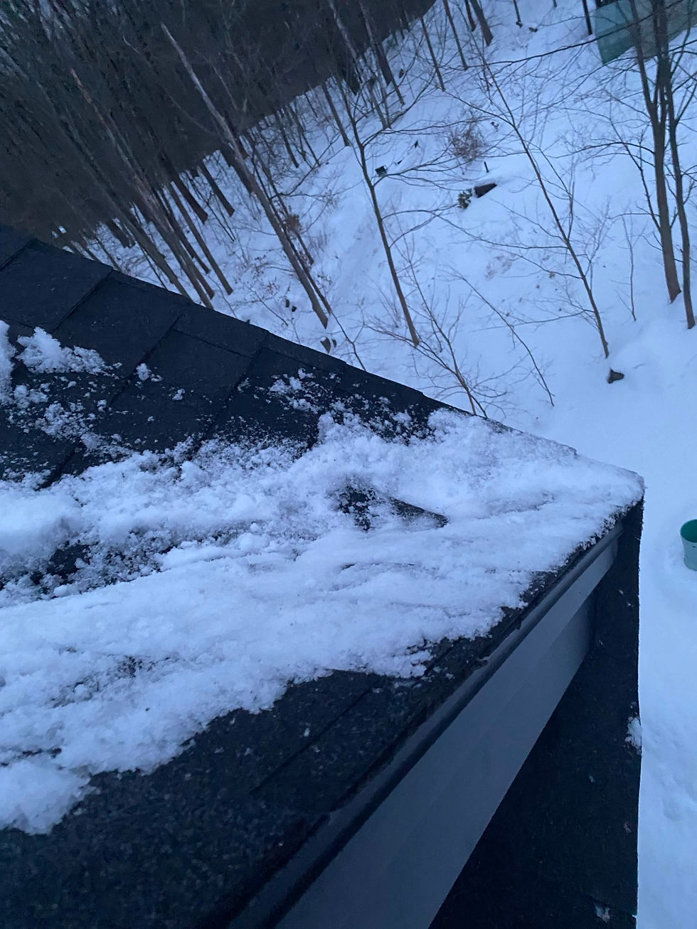 after ice dam removal performed on a home in gardner ma
