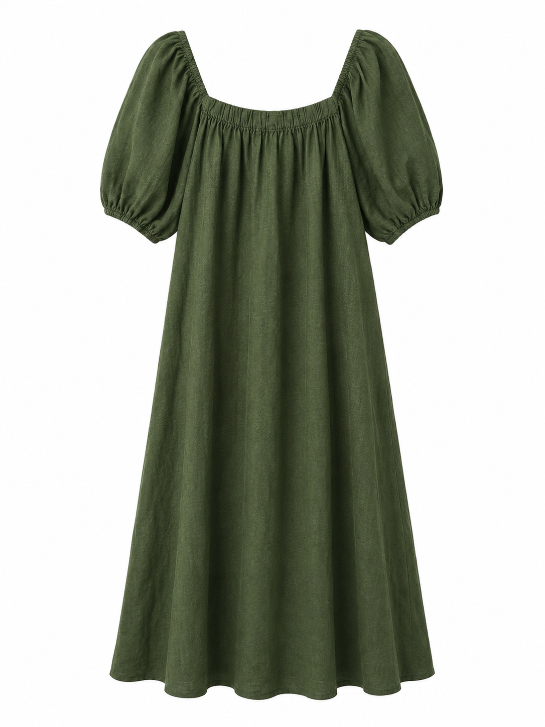 DJENNA // linnen summer dress groen