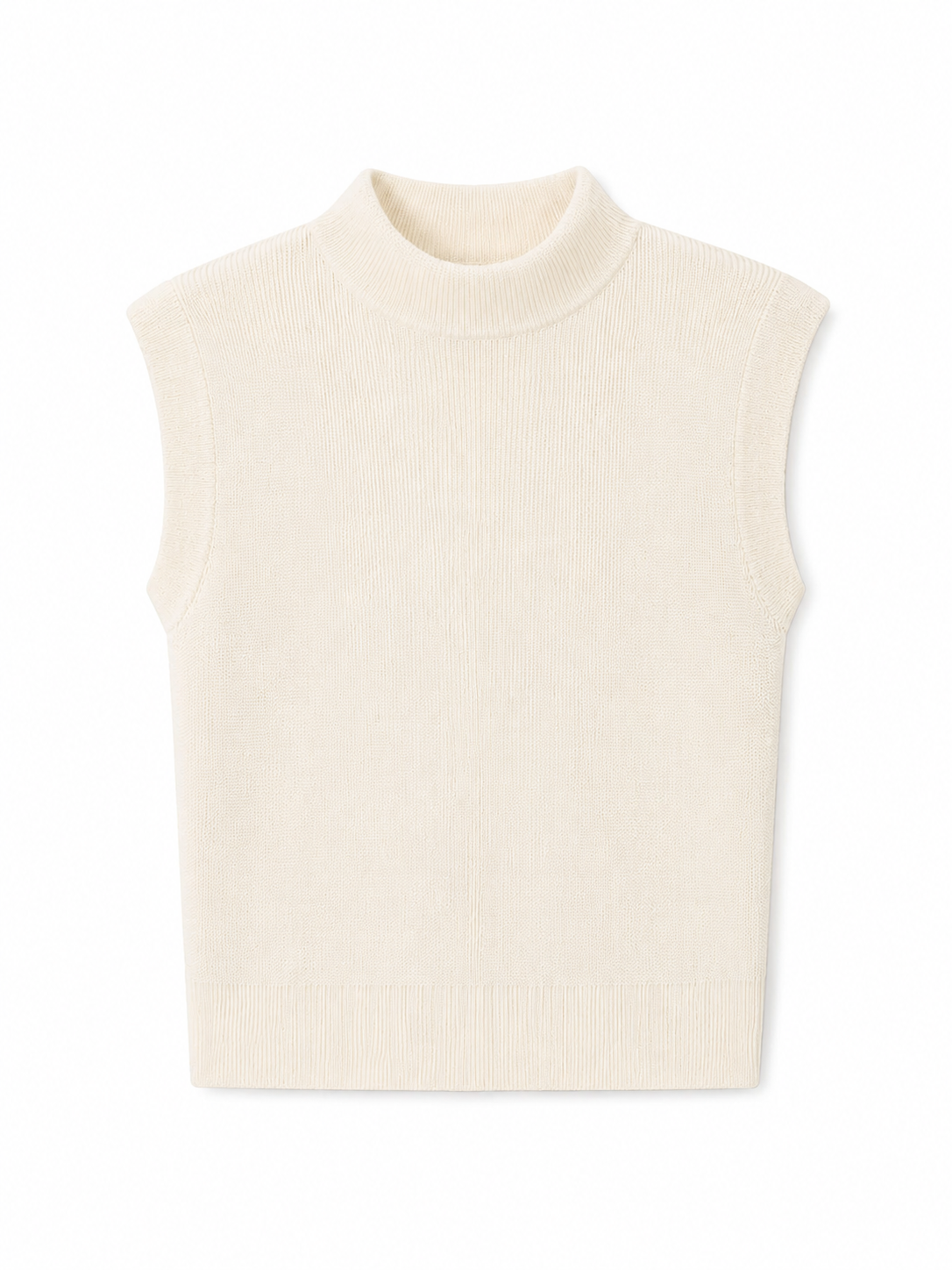 ELIN // basic knit top ecru