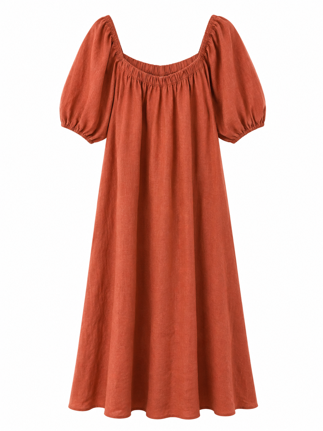 DJENNA // linnen summer dress roest