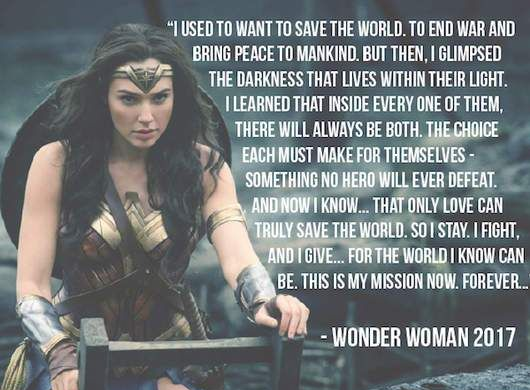 final monologue about love from 2017 Wonder Woman film