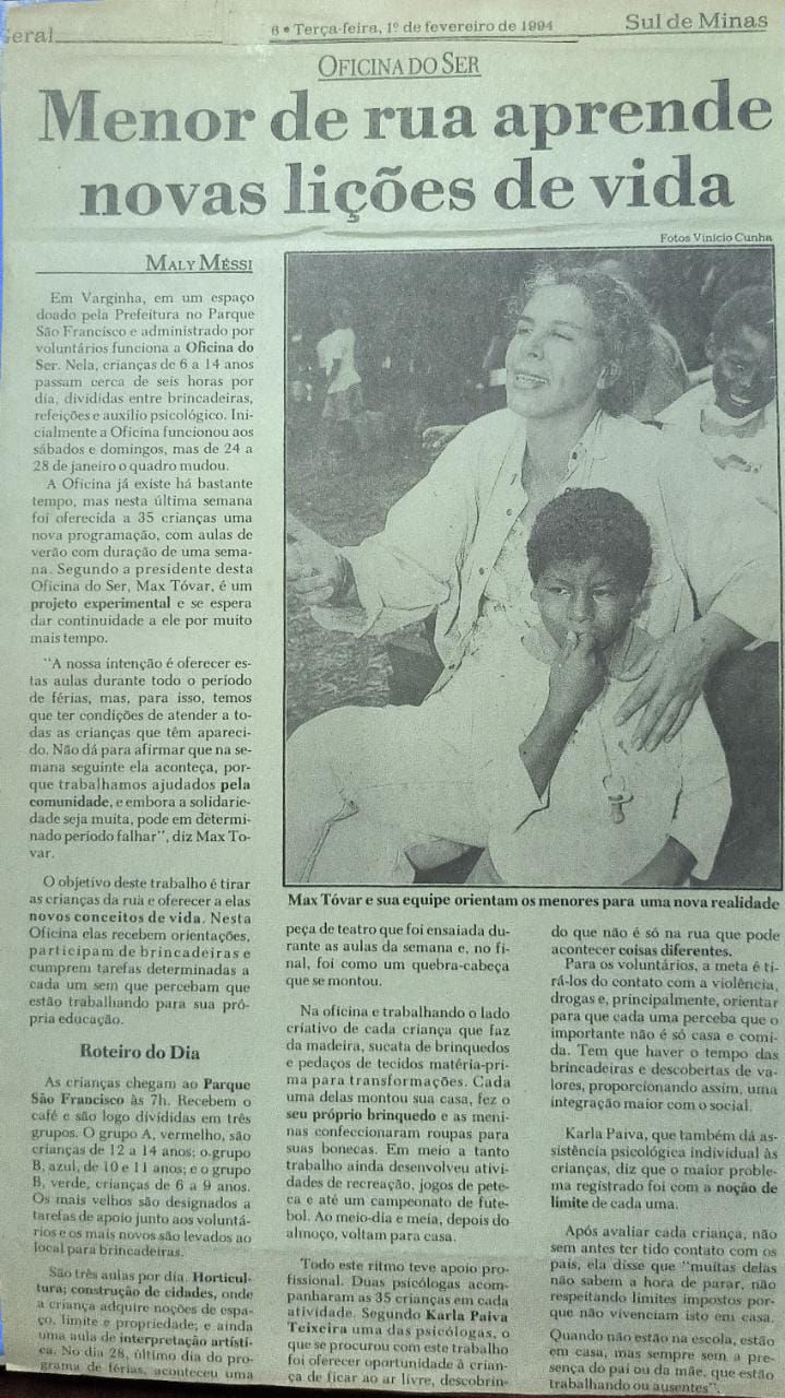 Menor de rua aprende novas lições de vida